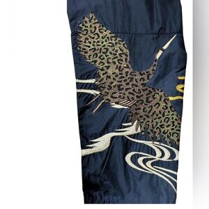 Maharishi Crane Woven Navy Track Pants (Unisex)